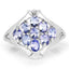 Bague de fiançailles en argent sterling avec tanzanite véritable de 1,53 carat