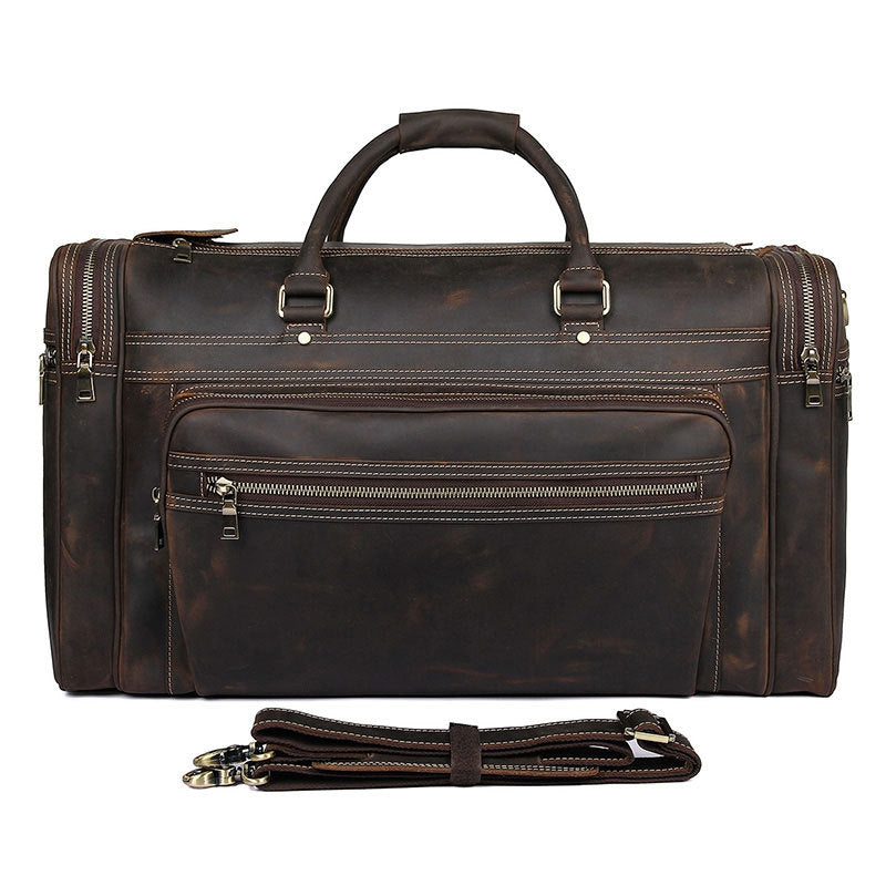 Sac de voyage en cuir Crazy Horse premium
