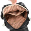 Sac à dos en cuir véritable avec pendentif pour étudiantes
