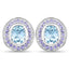 6.30 Carat Genuine Blue Topaz and Tanzanite Earrings