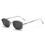 Lunettes de soleil carrées rétro en métal avec protection UV