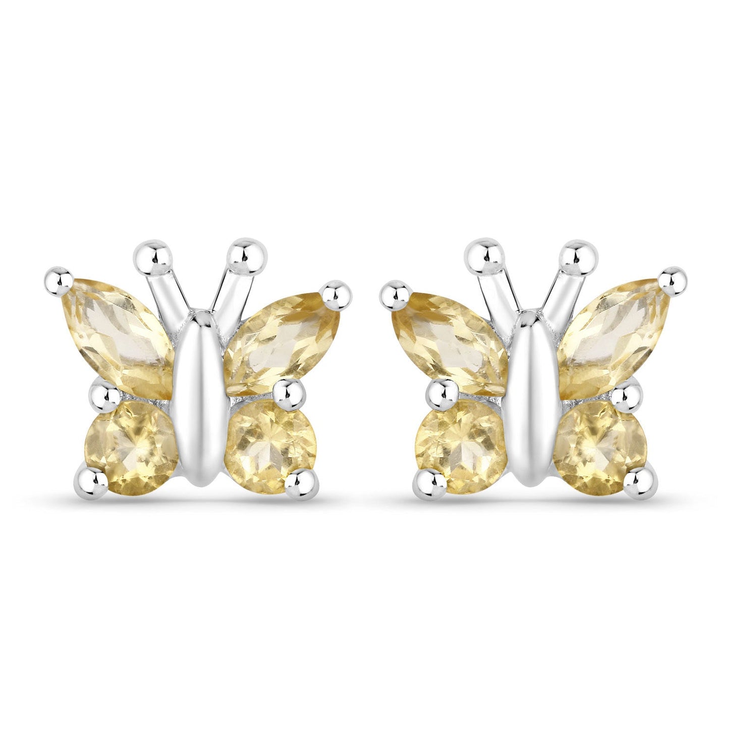 0.88 Carat Genuine Citrine Sterling Silver Earrings