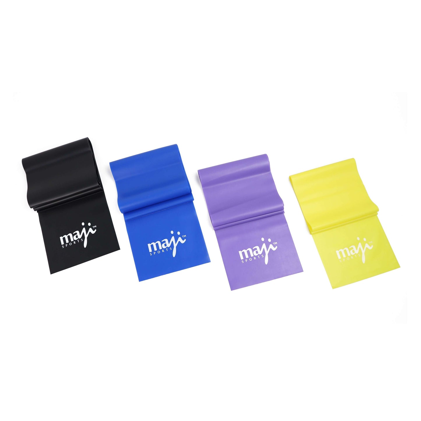Maji Sports Full Body Exercise and Stretch Bands - 4 Pack