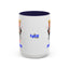 Taza de café de acento vibrante