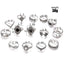 15 Piece Alloy Vintage Ring Set - Korvel