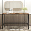 TOPMAX Counter Height Extra Long Dining Table Set with 3 Stools Pub Kitchen Set Side Table with Footrest Brown - Korvel