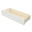 Wood platform bed with two drawers twin (white) - Korvel