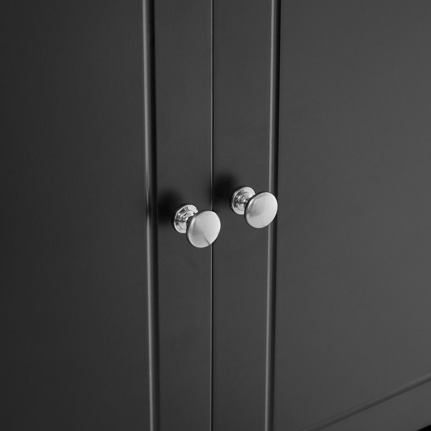Armoire de rangement de salle de bain noire élégante avec étagère réglable