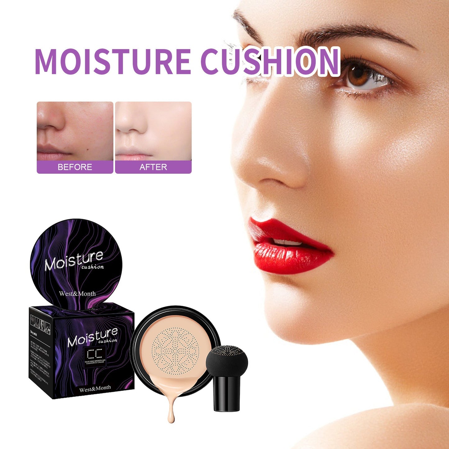 Mushroom Head Air Cushion Concealer - Long Lasting & Moisturizing