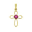 .18ct Ruby Cross Pendant in 10KT Yellow Gold