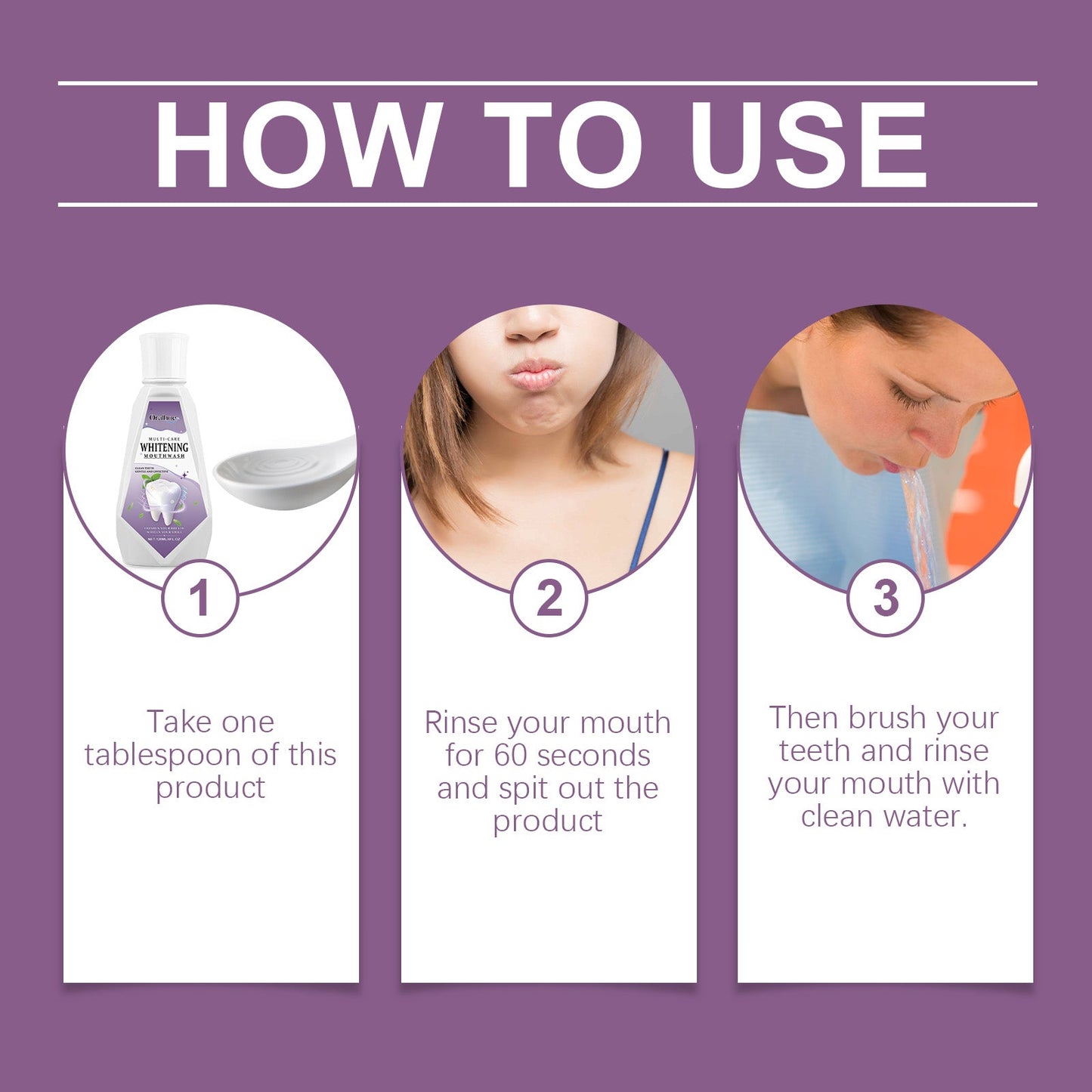Clean Mint Teeth Mouthwash, Mouth Stain Cleaning Care Gums Smell Fresh And Beautiful Teeth Water - Korvel