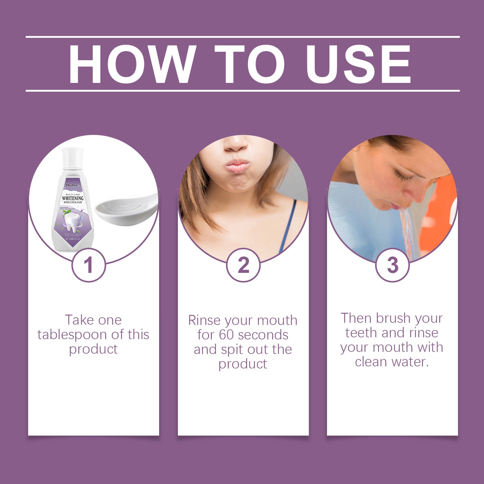 Clean Mint Teeth Mouthwash, Mouth Stain Cleaning Care Gums Smell Fresh And Beautiful Teeth Water - Korvel
