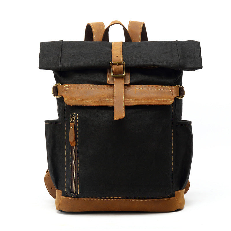 Premium Crazy Horse Leather Laptop Backpack for Travel