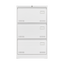 Cabinet de classement latéral premium avec serrure - 3 tiroirs design blanc