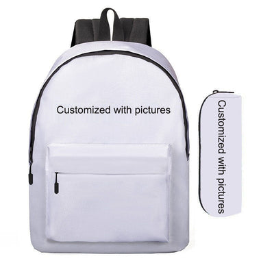 Airplane bag, printed backpack, elementary school backpack, children's cartoon backpack, customizable pencil case set upon reque - Korvel