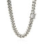 Chaîne Miami Cuban en argent sterling plaqué rhodium 9,8 mm