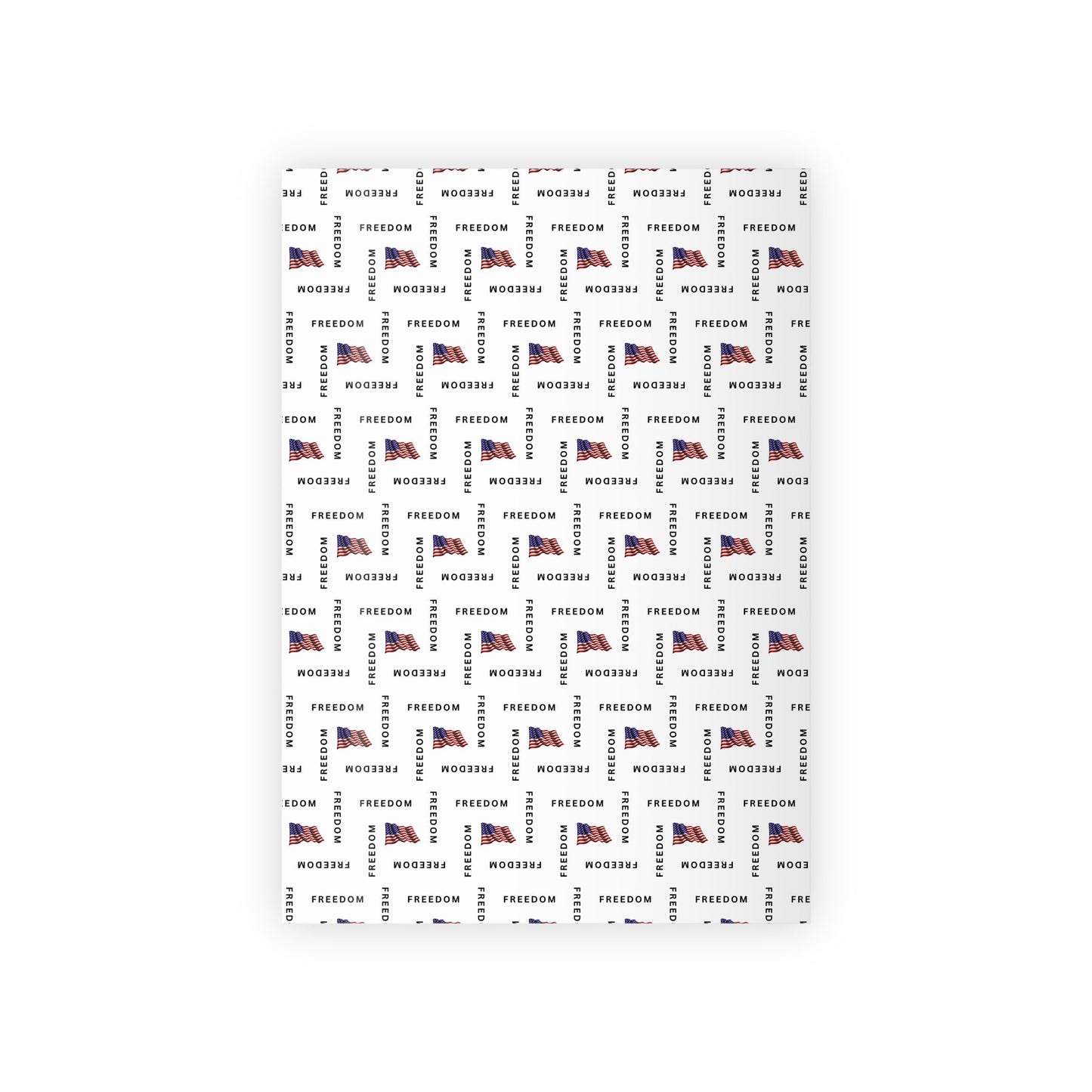 Black & White Freedom Gift Wrap – Patriotic Design