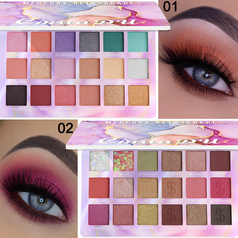 Palette de fards à paupières CmaaDu 18 couleurs - Mat et Métallique