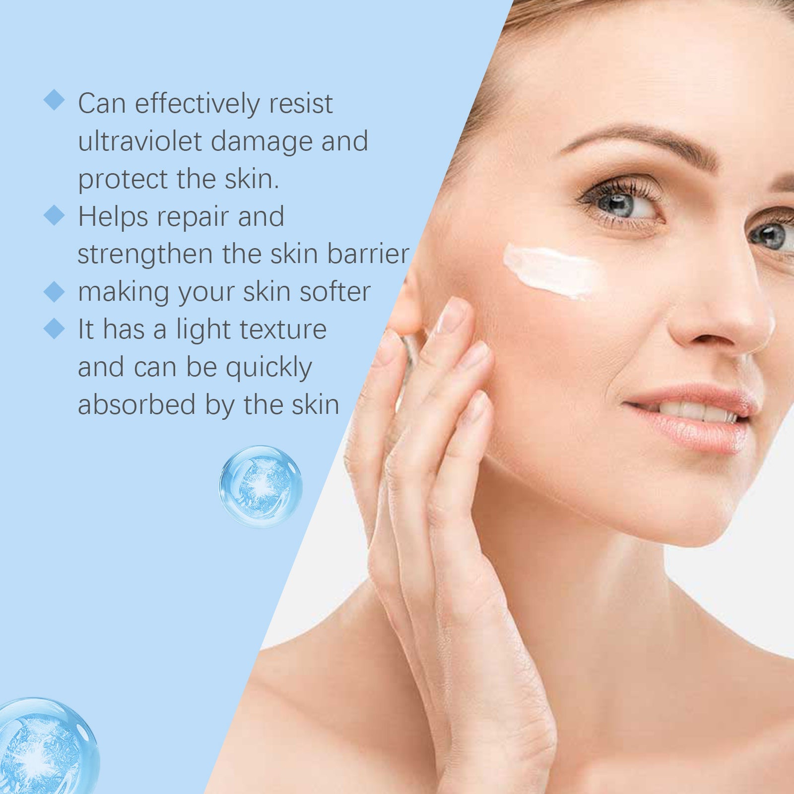 Ceramide Protective Cream, Refreshing And Moisturizing In Summer, Protects Skin, Restores Uv Isolation And Prevents Sweat - Korvel