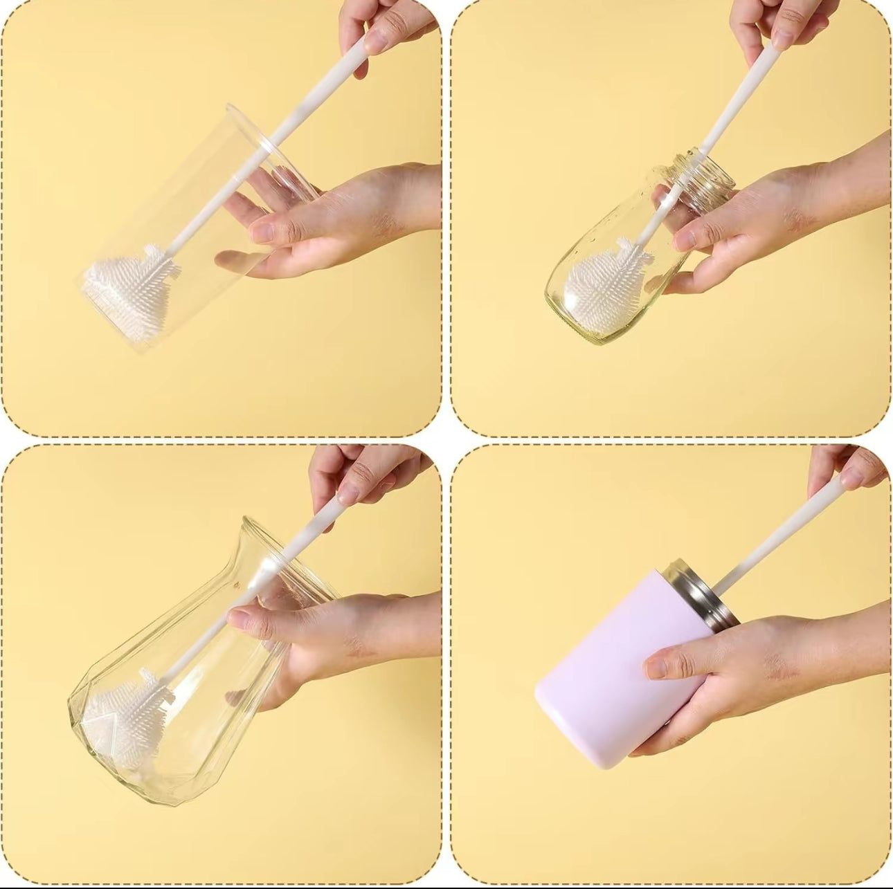 Brosse Total Clean - Outil de Nettoyage en Silicone Polyvalent