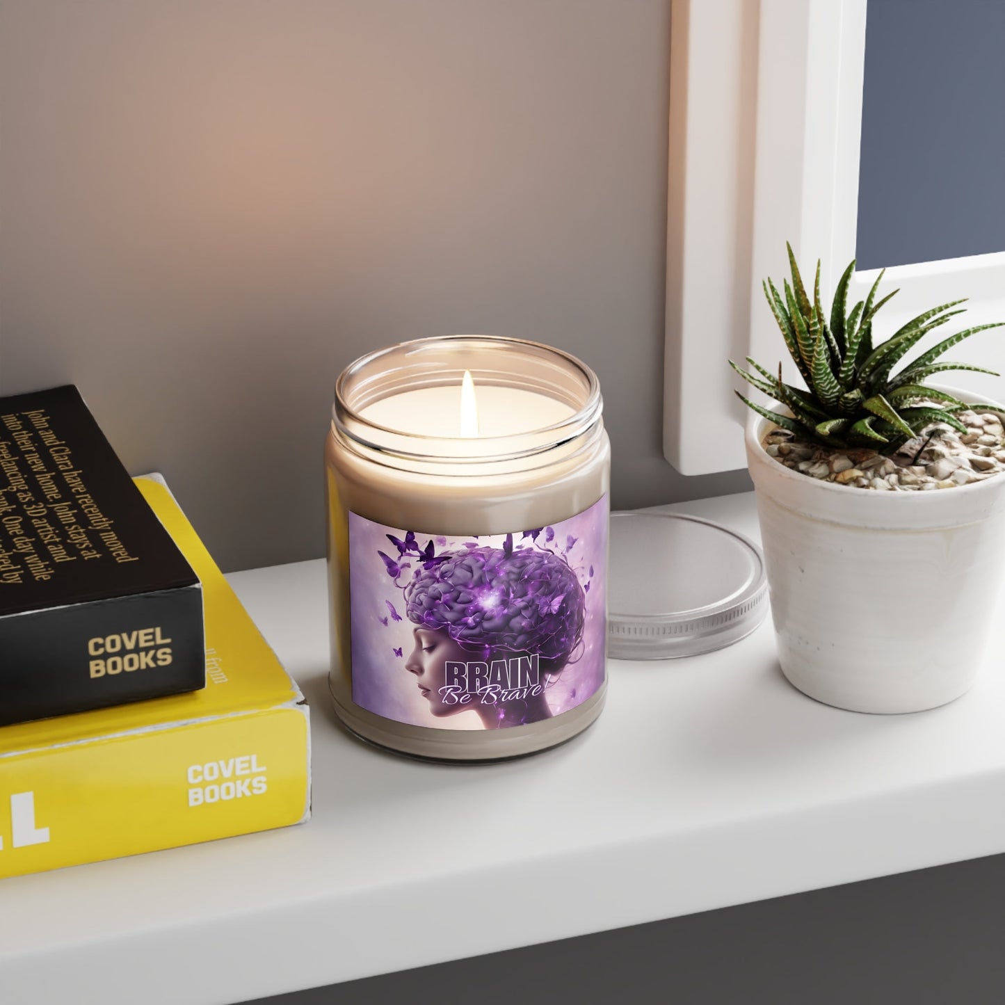 Purple Brain Be Brave Scented Candle, 9oz