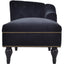 58-Inch Velvet Lounge Chair with Nailhead Trim