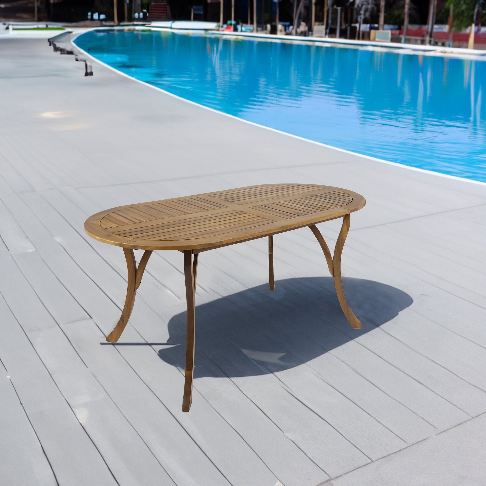 Acacia Wood 70" Dining Table - Korvel