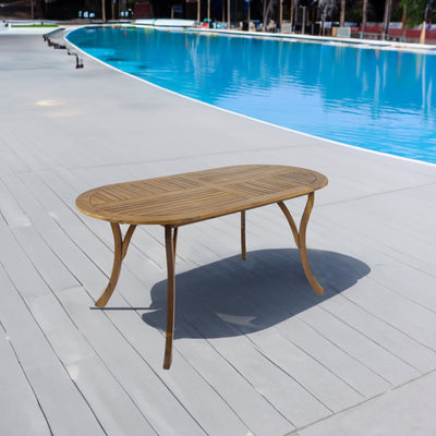 Acacia Wood 70" Dining Table - Korvel