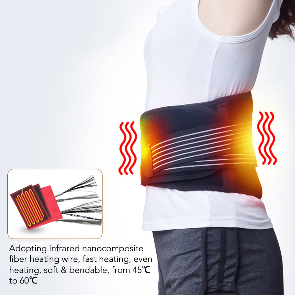 Electric Heating Waist Protection Vibration Massage Lumbar Protrusion Lumbar Vertebra Warm Compress Moxibustion Health Care Protective Belt - Korvel