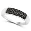 0.22 Carat Genuine Black Diamond Sterling Silver Engagement Ring