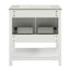 30-Inch White Bathroom Vanity with Ceramic Sink and Versatile Storage - Ideal for Small Bathrooms - Korvel