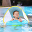 Anneau de natation pour bébé Swimbobo avec auvent - Flotteur bleu