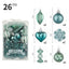 Ensemble de Boules de Noël Alien Peintes Premium - 6 cm