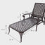 Aluminium Cast lounge chair 1pcs brown - Korvel