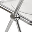 Transparent chair, stackable folding chair, PC plastic living room chair, chrome frame foldable acrylic chair, O-Clear - Korvel