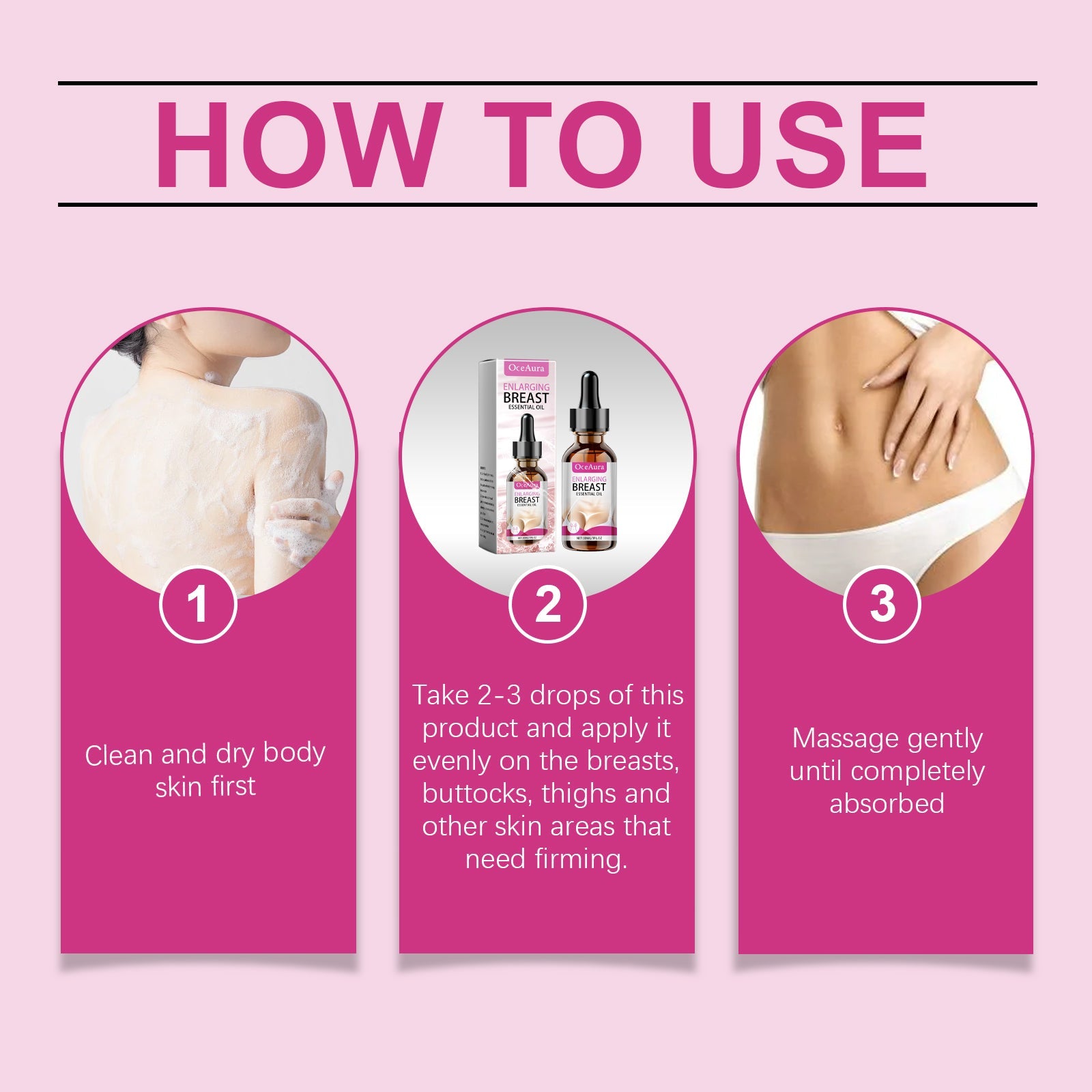 Oceaura Collagen Body Essential Oil Volumizing Lift Chest And Butt Firming Body Sculpting Massage Oil - Korvel