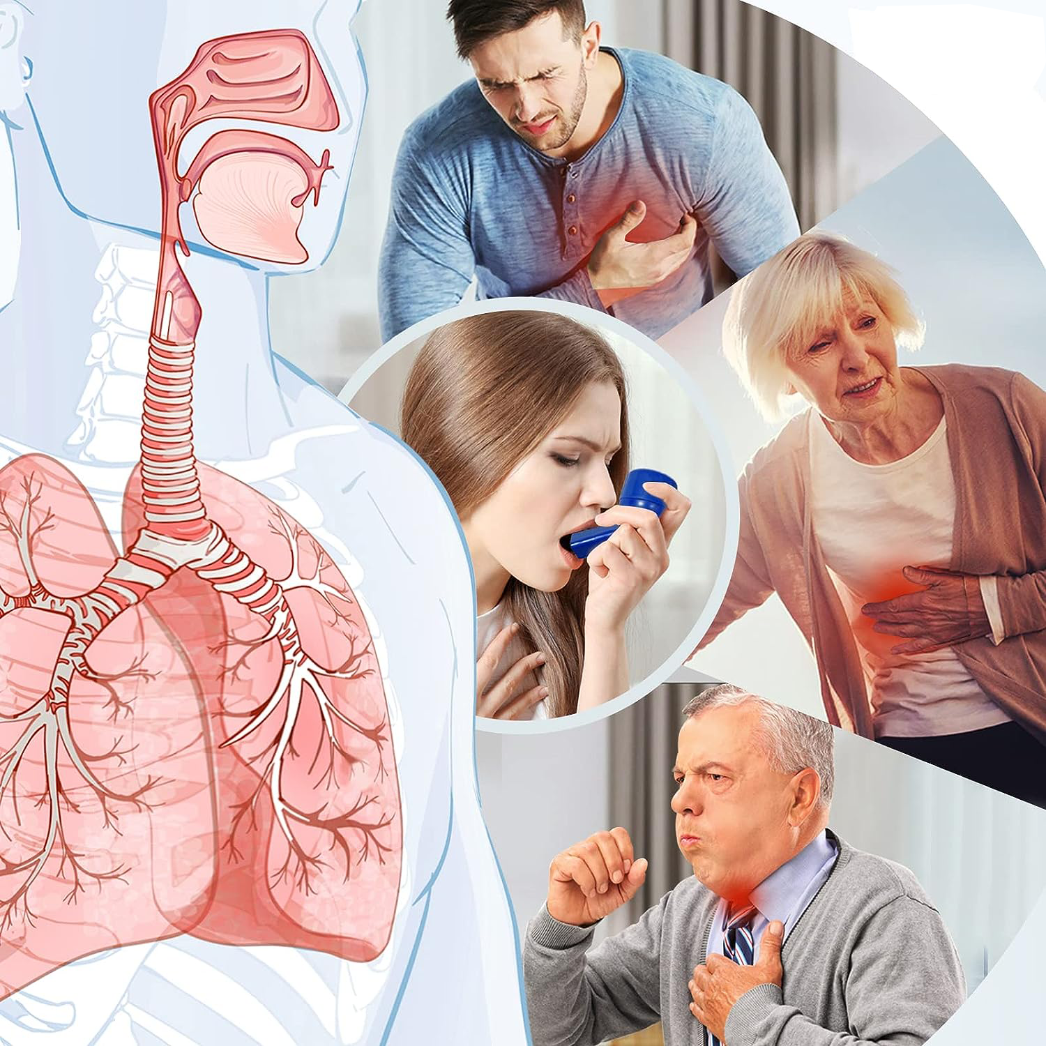 Portable Lung Exerciser Digital Incentive Device Breath Medical Breathing Exercise Device Trainer Lung Exerciser - Korvel