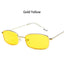 Candy Colors Metal Frame Rectangle Sunglasses Small Retro Shades UV400 Sun Glasses for Men Women Driving Eyewear Summer Goggles - Korvel