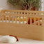 Twin Floor Bed Frame with Fence, Wood Kids Floor Beds Frame for Bedroom Playroom,Natural - Korvel