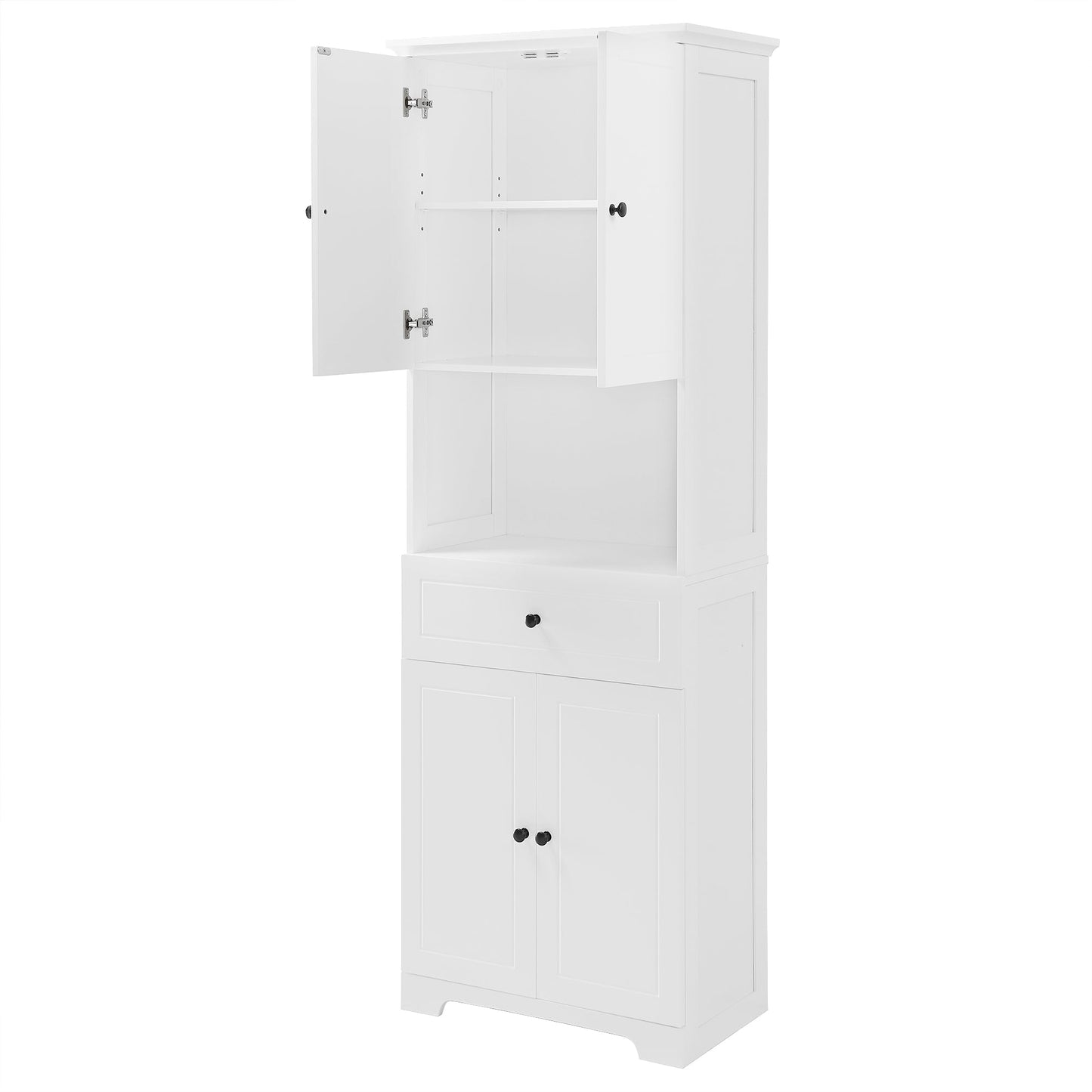 Elegant Tall Bathroom Cabinet with Ample Storage Space