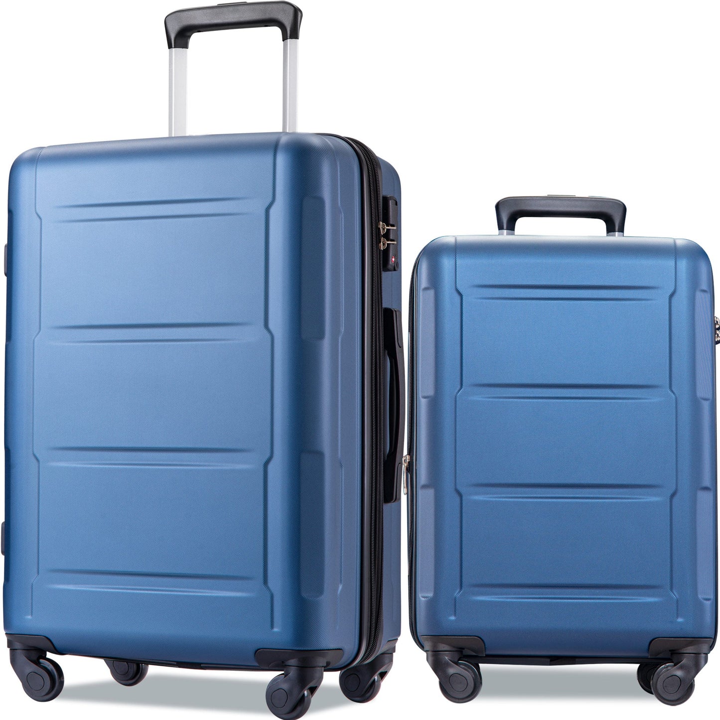 Expanable Spinner Wheel 2 Piece Luggage Set ABS Lightweight Suitcase with TSA Lock 20inch+28inch - Korvel