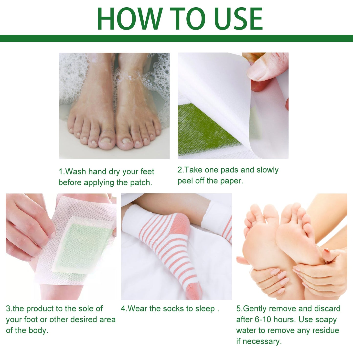 Green Tea Foot Patch, Improves Sleep Quality And Relieves Muscle Tension And Body Stress Foot Care Patch - Korvel