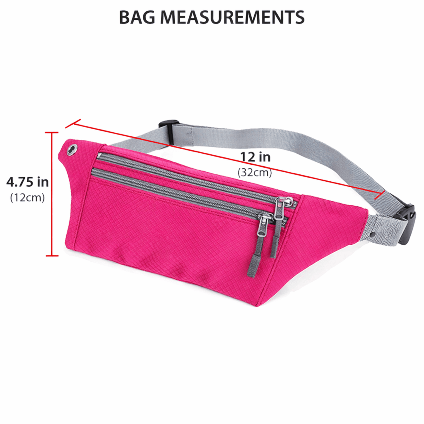 XGear Fitness Sac Banane Étanche pour Course et Voyage