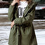 Manteau Trench à Capuche Grande Taille avec Cordon de Serrage