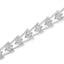 Pulsera de eslabones en estilo onda de plata esterlina con diamantes