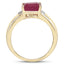 3.44 Carat Glass Filled Ruby & White Topaz Sterling Silver Ring
