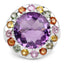 Bague de fiançailles en argent sterling .925 avec pierres multi-stones de 10,16 carats