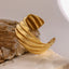 18K Gold-Plated Stainless Steel Open Ring - Korvel