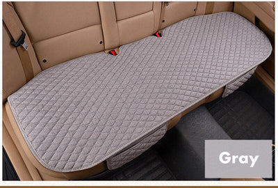 Flax Car Seat Cover Four Seasons Front Rear Linen Fabric Cushion Breathable Protector Mat Pad Auto accessories Universal Size - Korvel