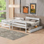 Wood Twin over Full Bunk Bed with 2 Drawers  White - Korvel